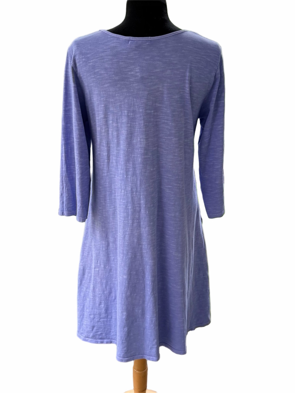 Fresh Produce Dalia Periwinkle Blue Dress‎ Front Pockets 3/4 Sleeve Cotton XL - Picture 3 of 9